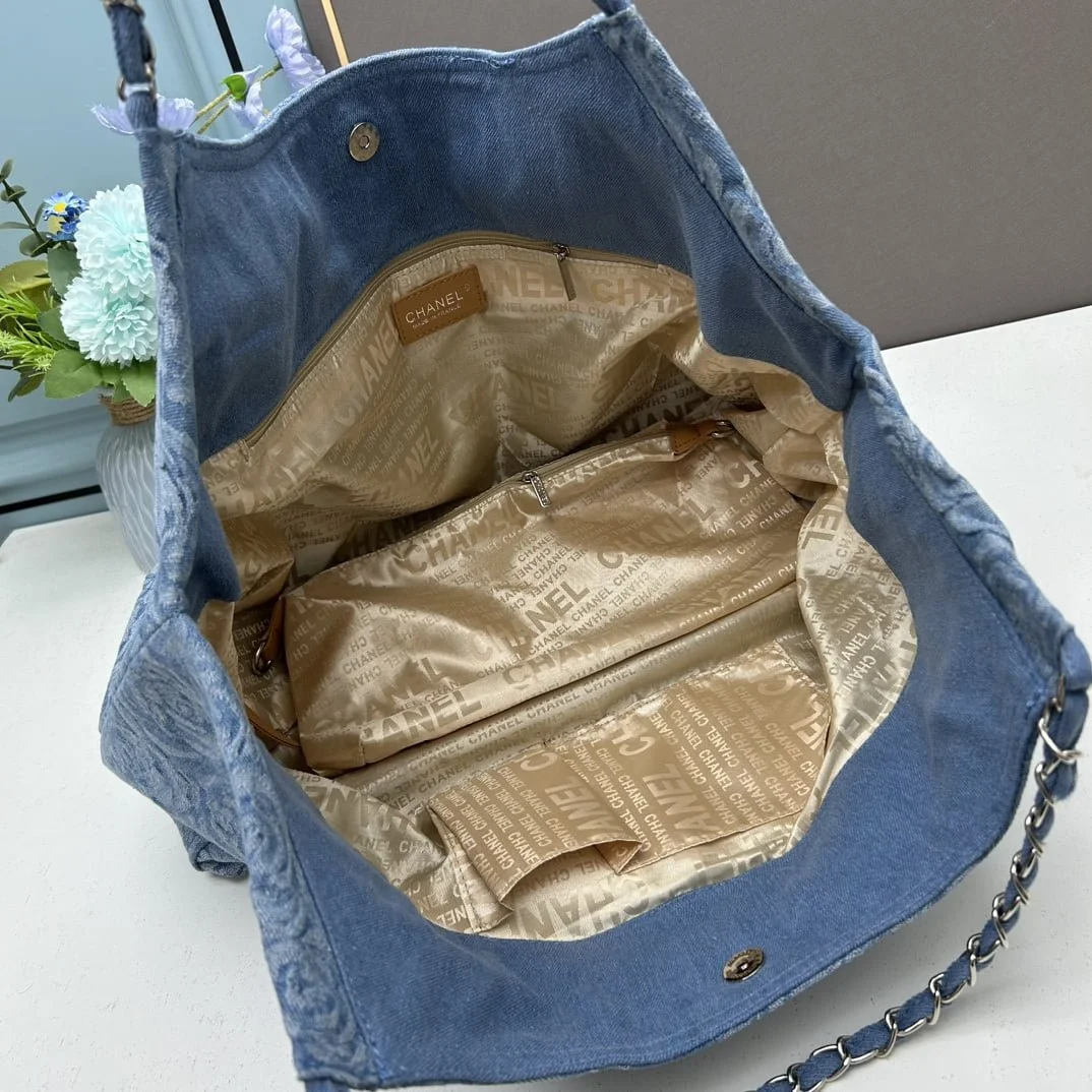 Chanel denim camellia underarm bag 2029 Size: 40*55*30*20cm - LITELUX