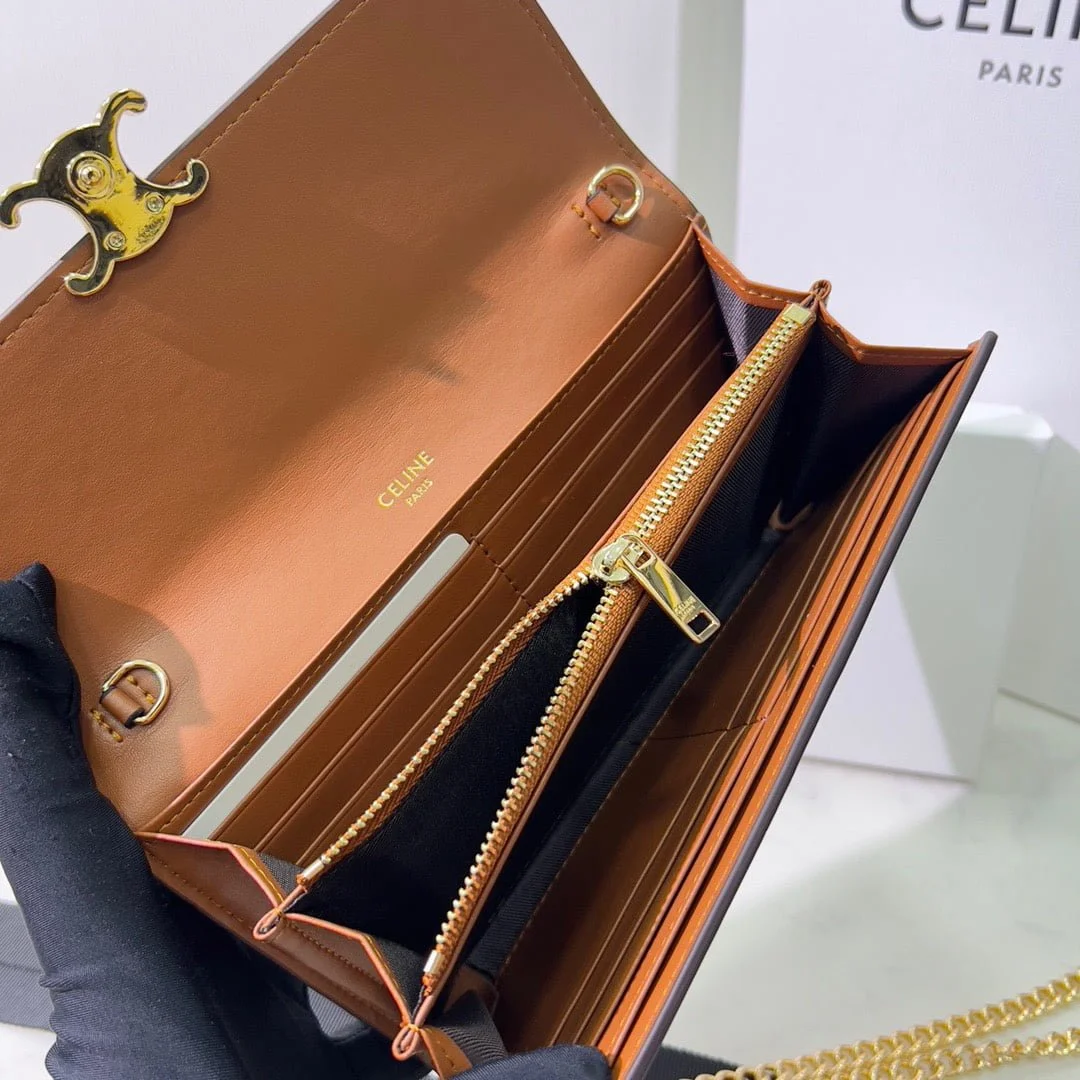 CELINE Presbyopia pattern white Chain bag 621663 Size:19*10.5*3.5cm - LITELUX