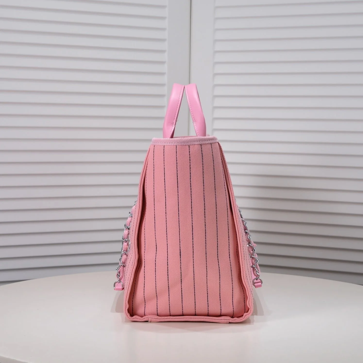 Chanel new beach bag denim bag Pink with little wallet size: 48*38*30*14cm - LITELUX