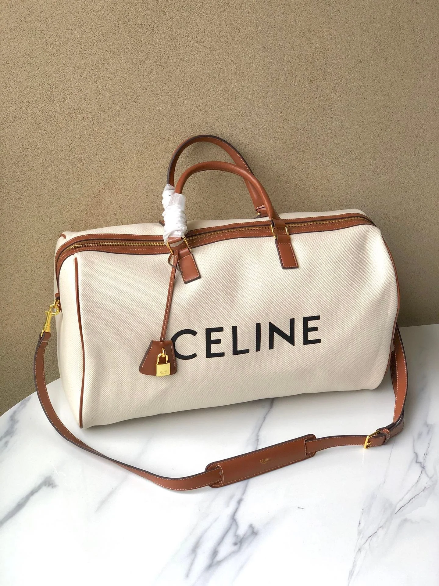CELINE new travel bag canvas White 8029 size: 50 * 28* 22.5cm - LITELUX