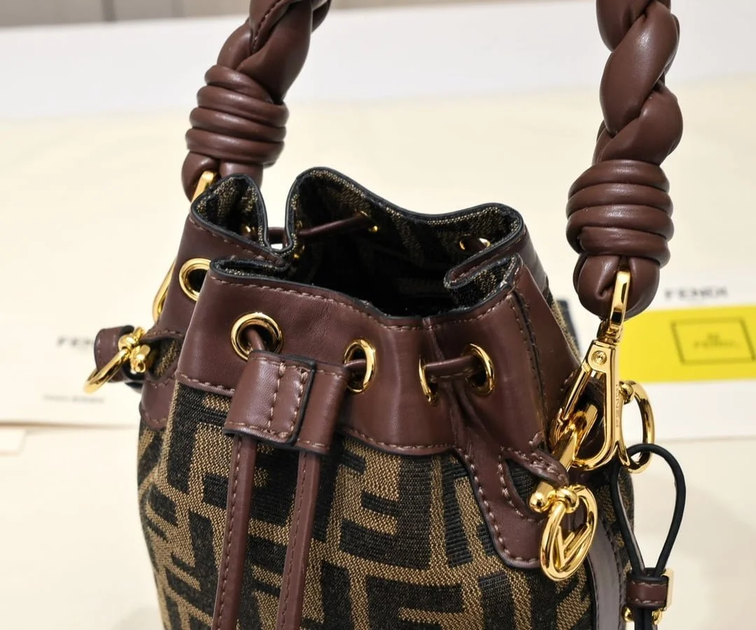 FENDI mini bucket bag 0189 Brown - LITELUX
