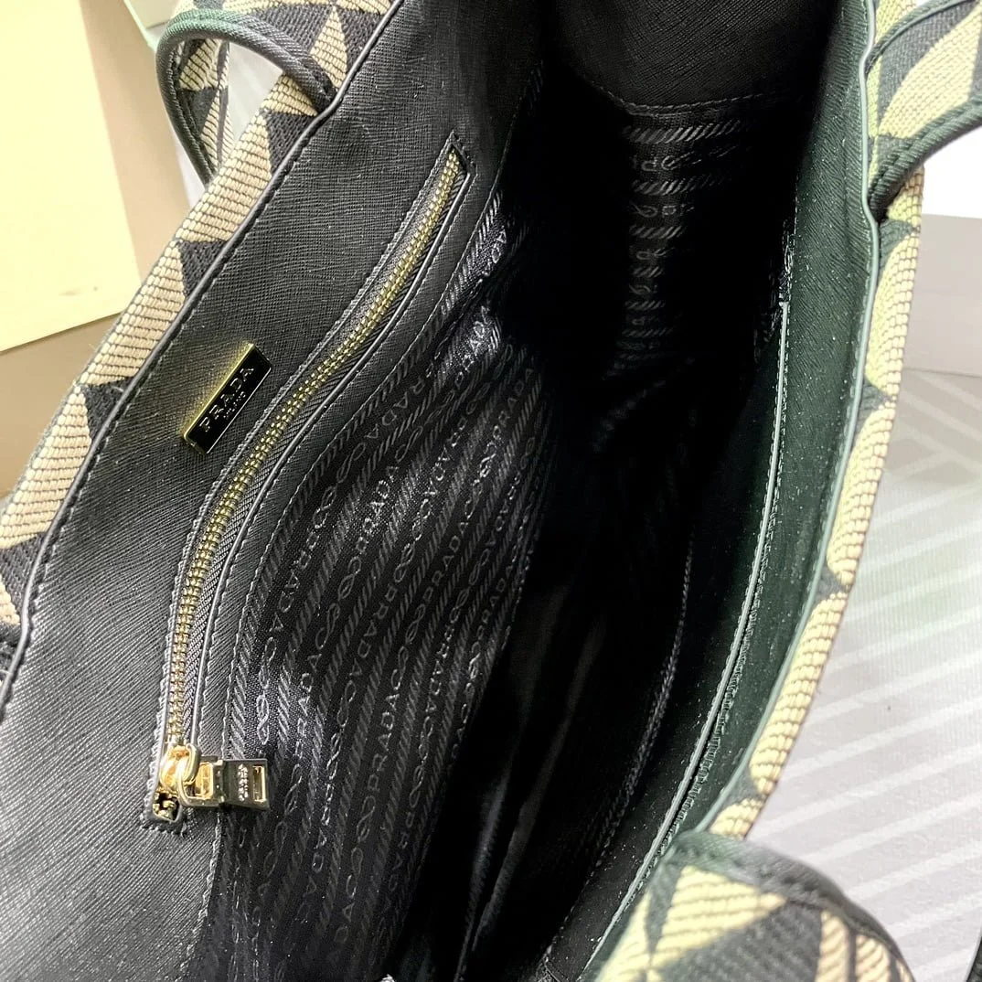 Prada embroidered fabric tote bag 1BA360  SXK8865 size: 35.5*41*11cm - LITELUX