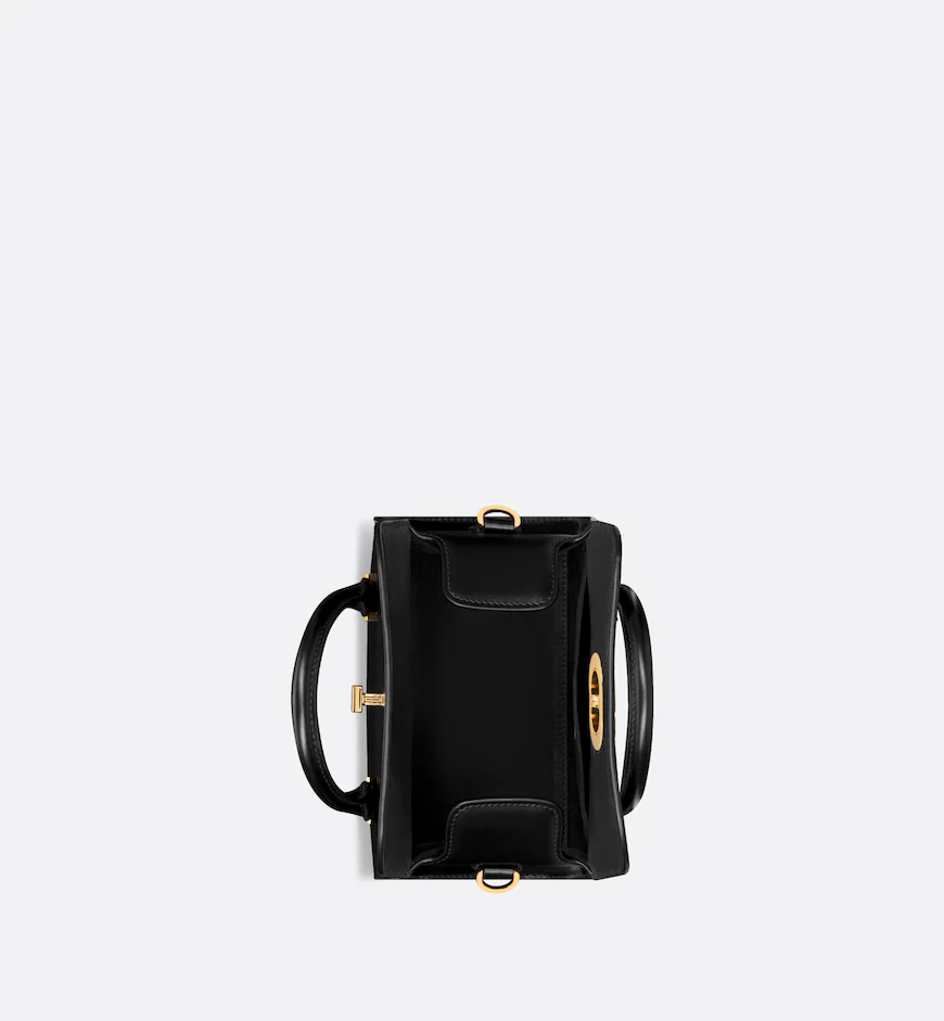 DIOR / SMALL BOSTON BAG Black Box Calfskin M8671UBEQ_M900 - LITELUX