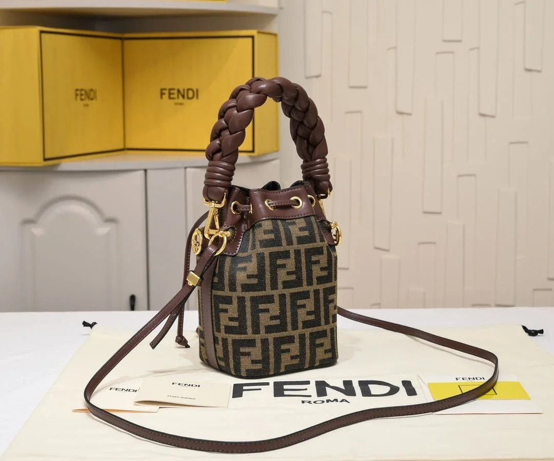 FENDI mini bucket bag 0189 Brown - LITELUX