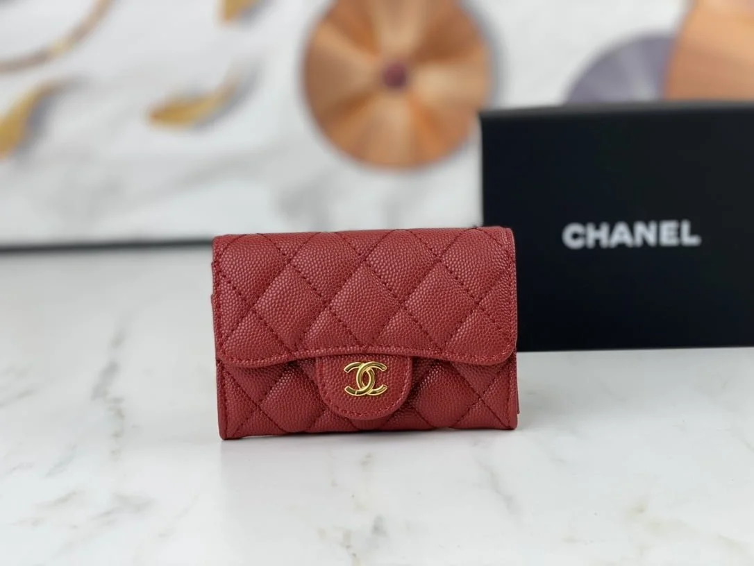 Chanel classic Card Bag & coin Wallet caviar cowhide AP0214 size:7.5 * 11.3 * 2.1 cm - LITELUX