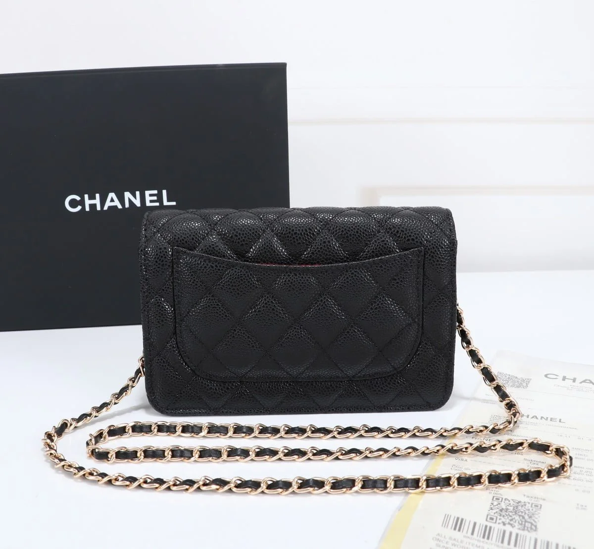 Chanel woc Classic Fortune Crossbody bag caviar with gold hardware Size: W19*H12*D4cm - LITELUX