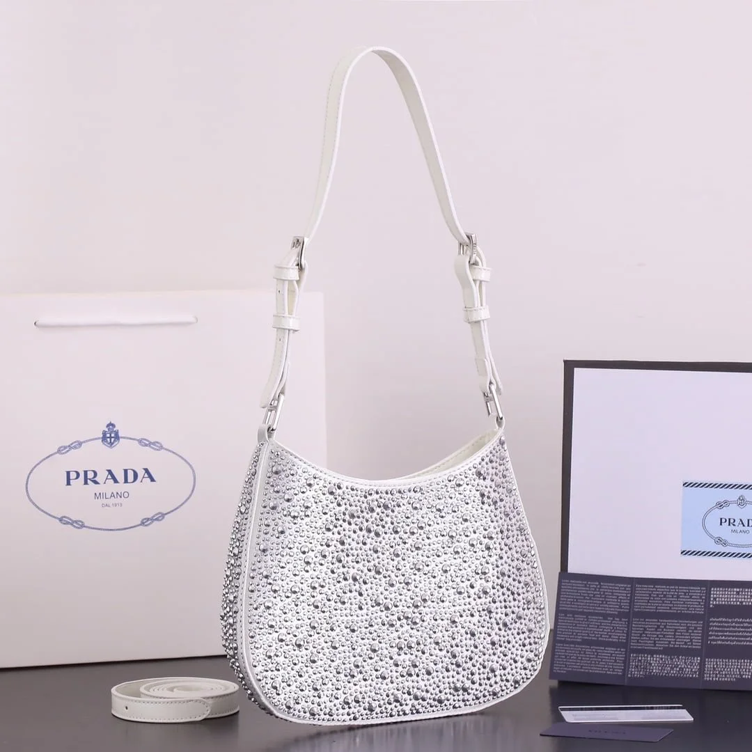 Prada Ss21 Hobo BlingBling 8801 purple size: 22*18*5cm - LITELUX