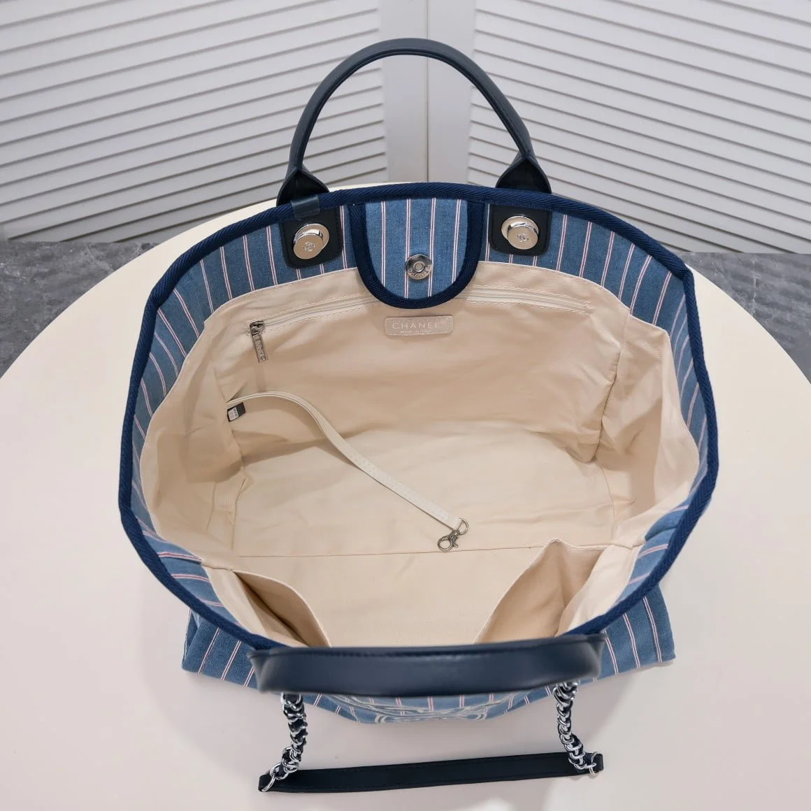 Chanel new beach bag denim bag Black with little wallet size: 48*38*30*14cm - LITELUX