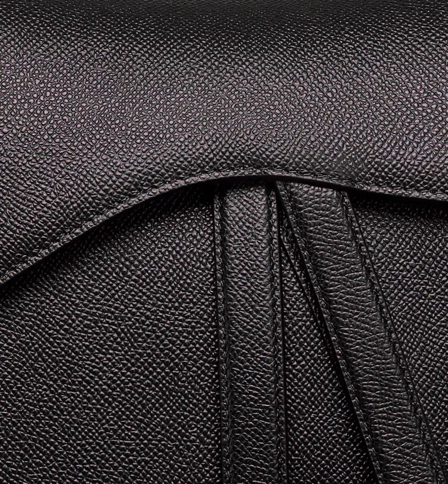 DIOR / SADDLE BAG WITH STRAP Black Grained Calfskin M0455CBAA_M900 - LITELUX