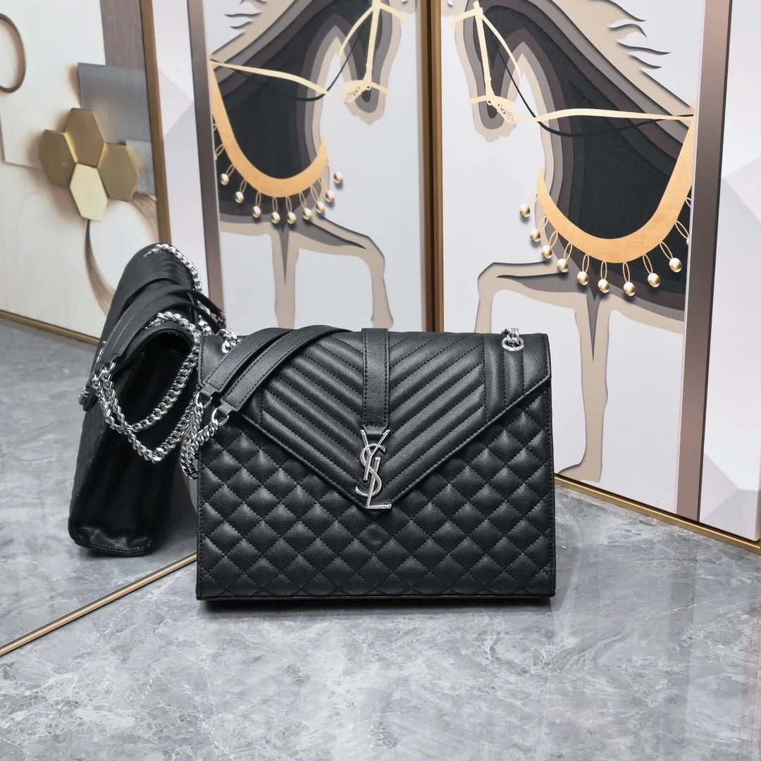 YSL SAINT LAURENT SLP shoulder crossbody bag with sliver hardware A1602 size: 31*20*8cm - LITELUX