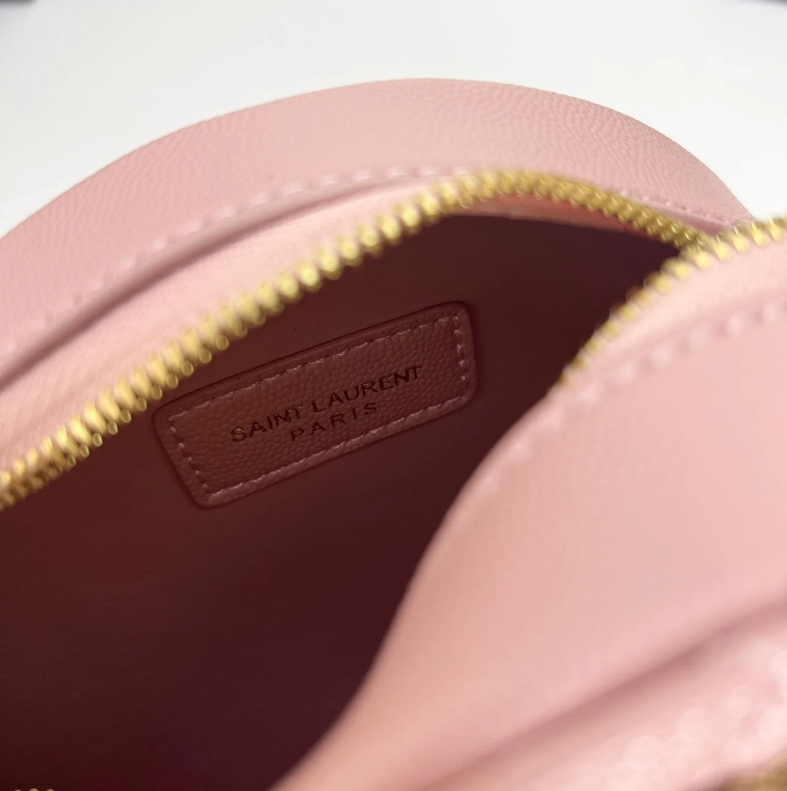 YSL round bun bag with chain strap pink size: 17cm - LITELUX