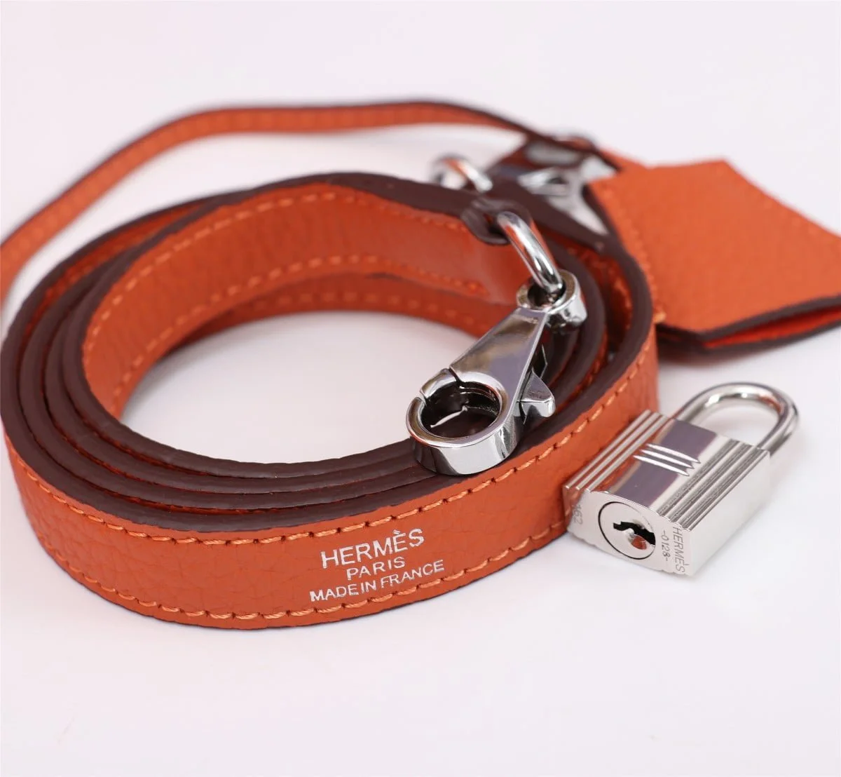 Hermès Kelly Togo Calf Sliver hardware Orange size: 25Cm/ 28Cm - LITELUX