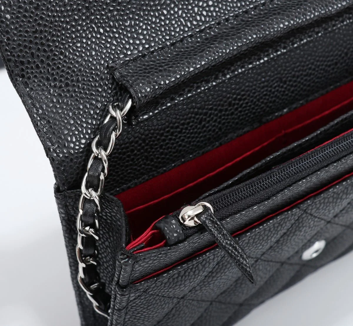 Chanel woc Classic Fortune Crossbody bag caviar with sliver hardware Size: W19*H12*D4cm - LITELUX
