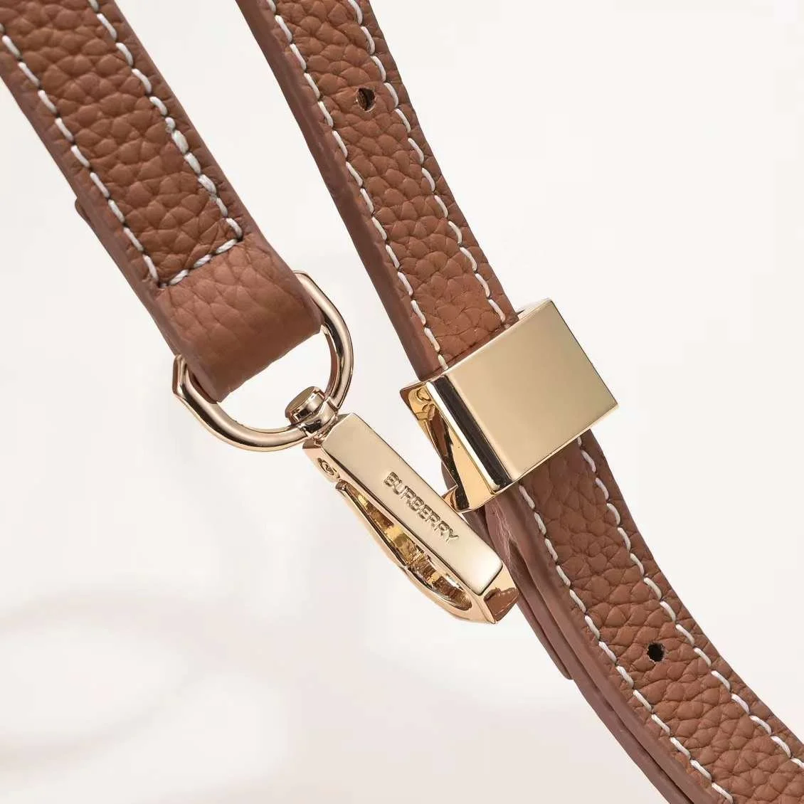Burberry tote calfskin bag 8376 brown size: 27 * 11 * 20 cm - LITELUX