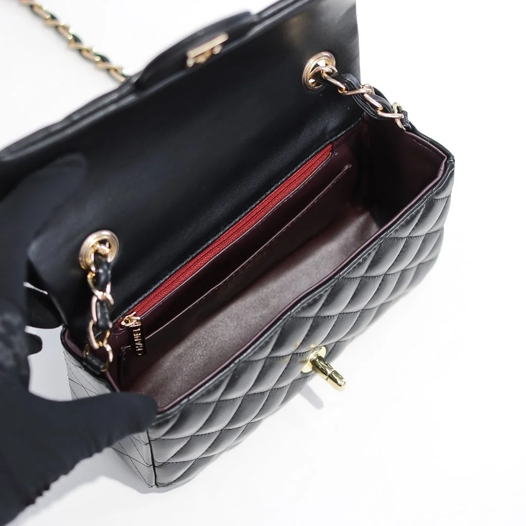 Chanel Lamb skin chain crossbody bag with gold hardware 1116 SIZE: 20*14*7cm/25.5*16*6.5cm/30*18*8cm - LITELUX