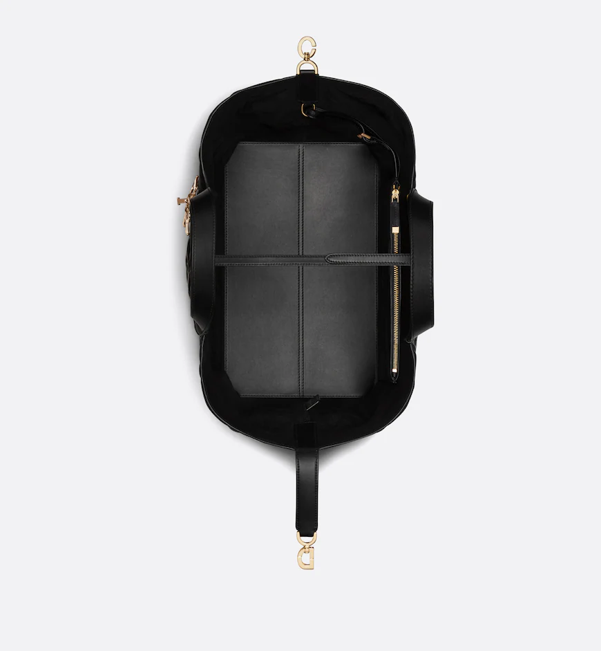 DIOR / LARGE DIOR TOUJOURS BAG Black Macrocannage Calfskin M2820OSHJ_M900 - LITELUX