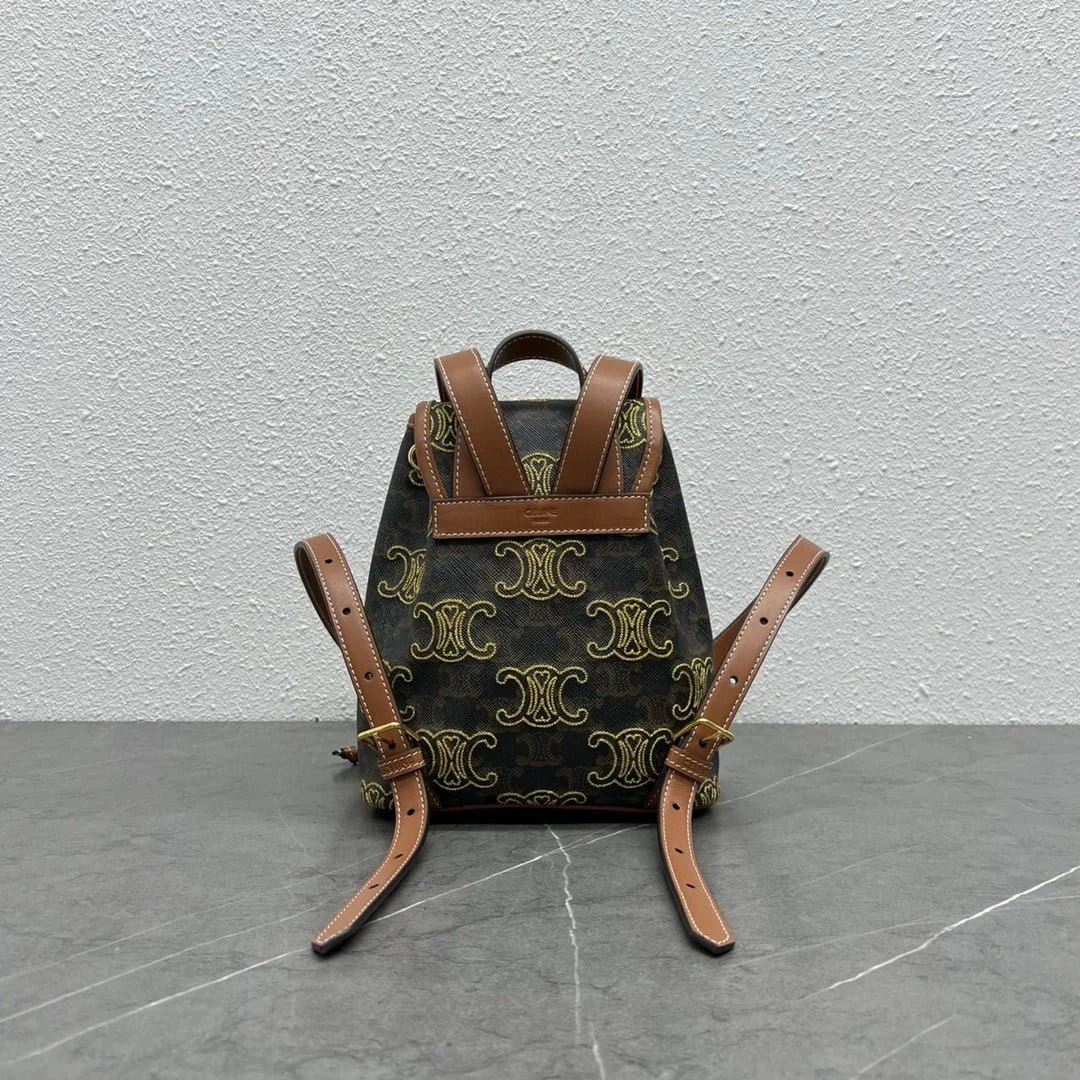 CELINE Arc de Triomphe Ultra practical printed backpack Size:20*10.5*17cm - LITELUX