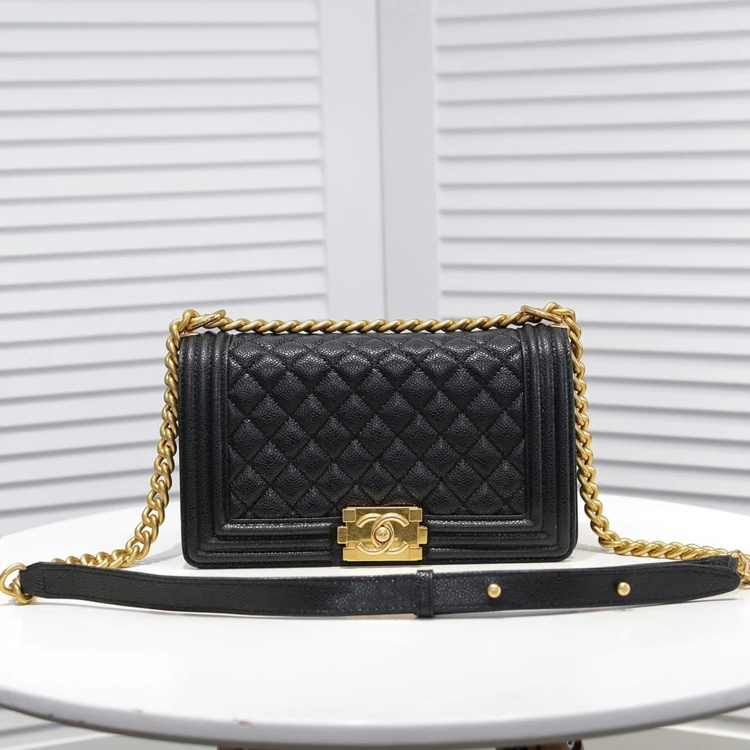 Chanel Cowhide caviar with gold hardware size: 25*15*9cm - LITELUX