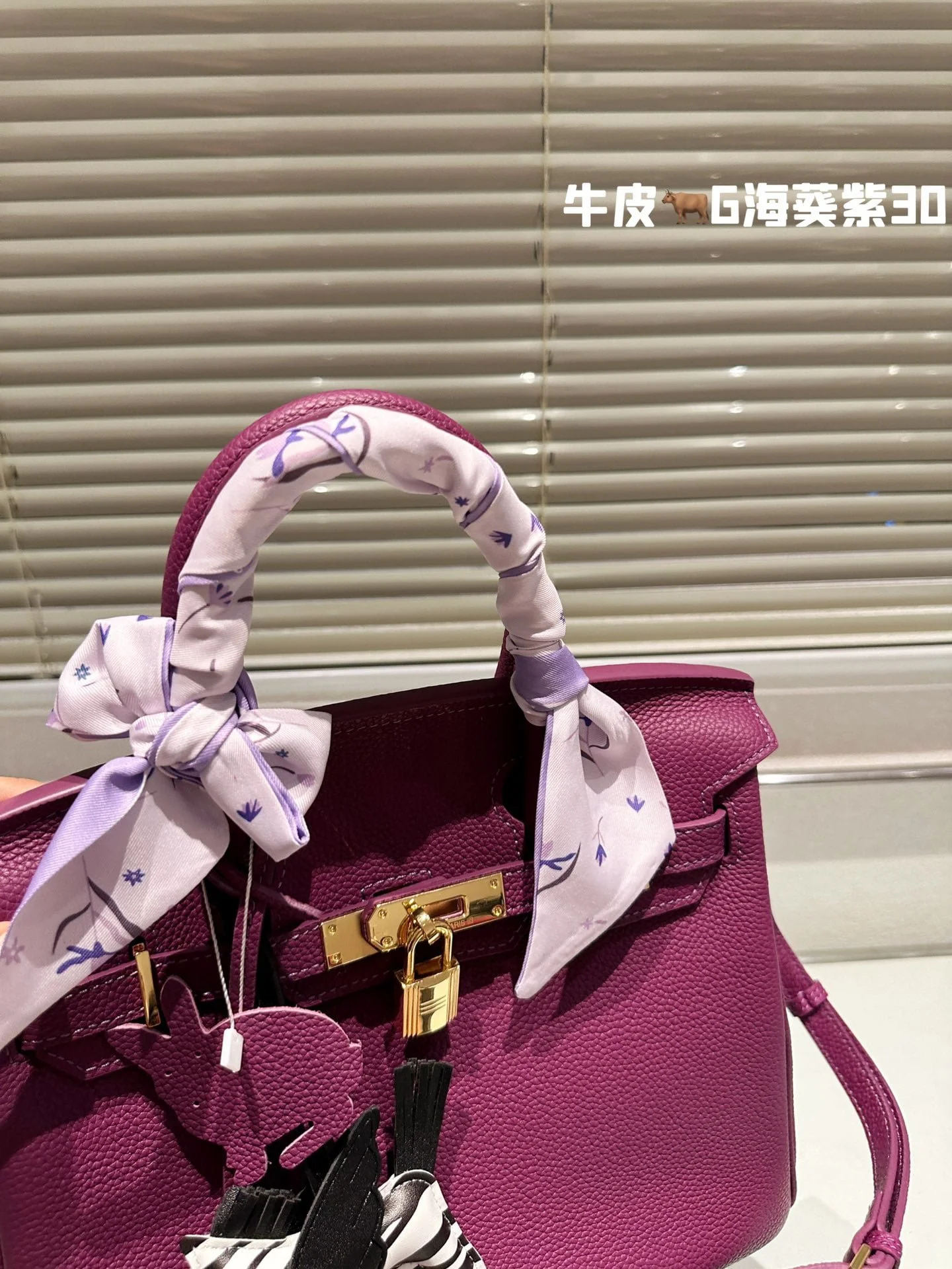 Hermès Birkin Togo Calf Gold Hardware Actino violet size: 30Cm/ 25Cm - LITELUX