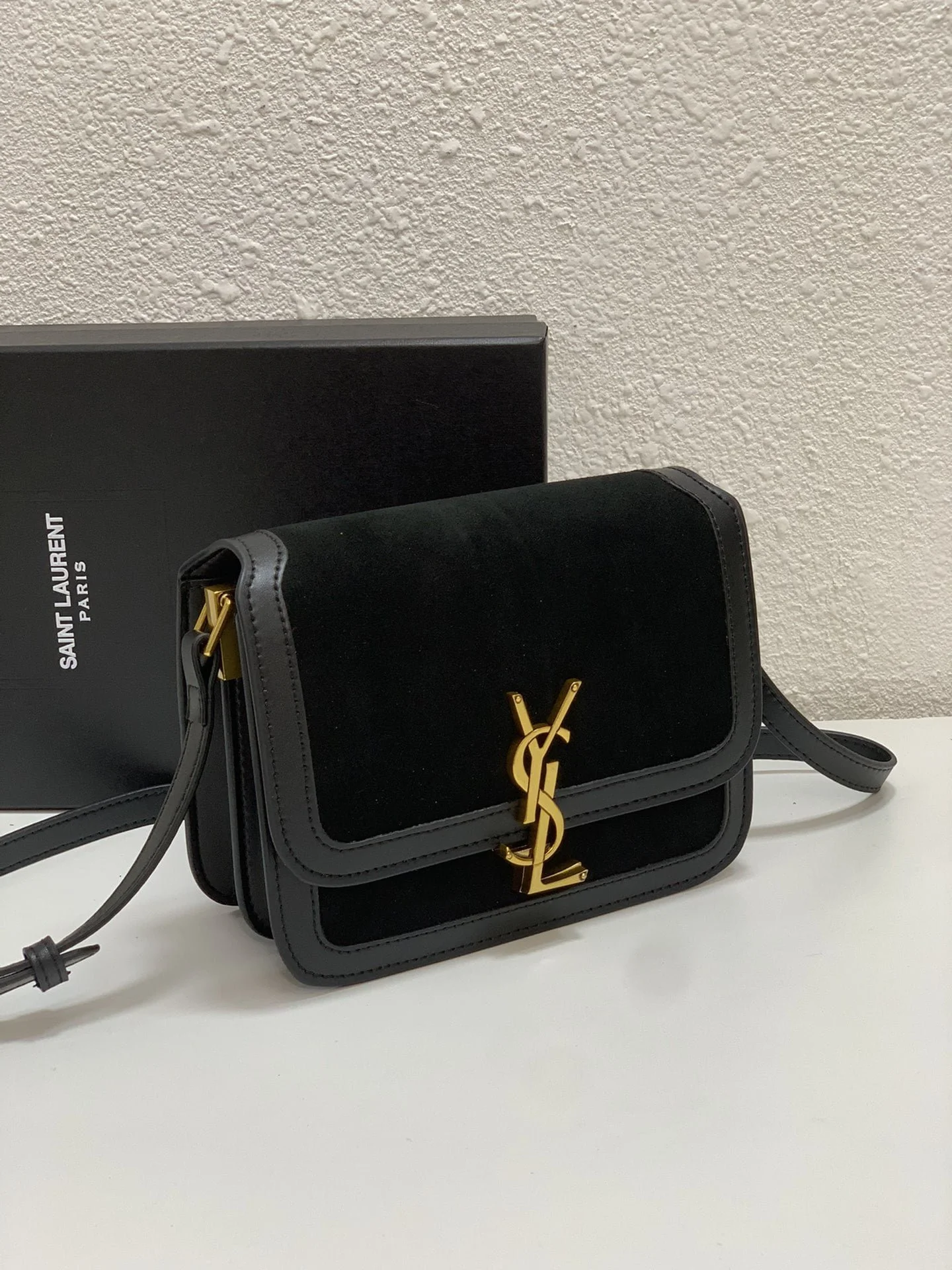 YSL solferino nubuck shoulder bag size: 19cm/23cm - LITELUX