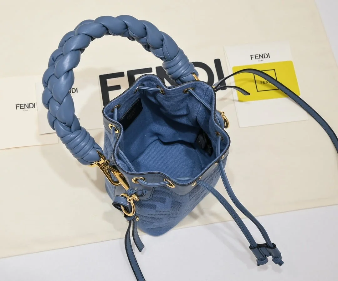 FENDI mini bucket bag 0189 Blue - LITELUX