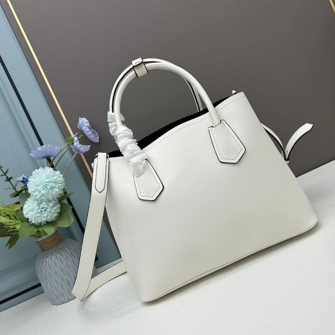 Prada Cross cut cowhide shoulder bag white 2756# size: 34*26*16cm - LITELUX