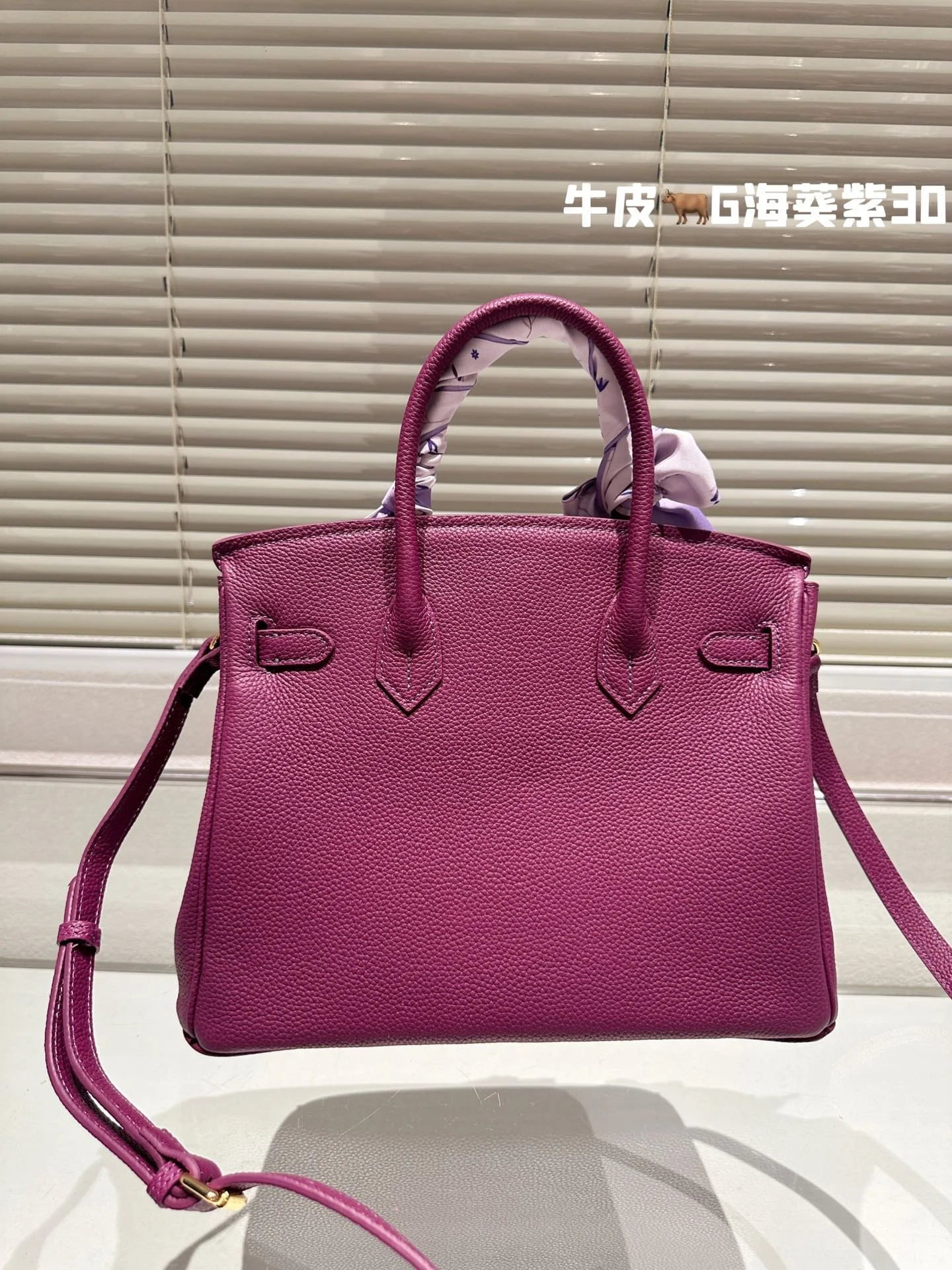Hermès Birkin Togo Calf Gold Hardware Actino violet size: 30Cm/ 25Cm - LITELUX