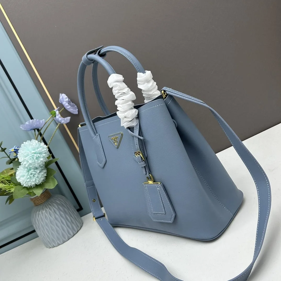 Prada Cross cut cowhide shoulder bag blue 2756# size: 34*26*16cm - LITELUX