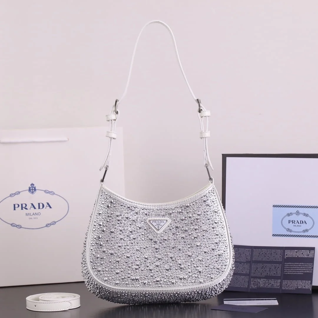 Prada Ss21 Hobo BlingBling 8801 purple size: 22*18*5cm - LITELUX