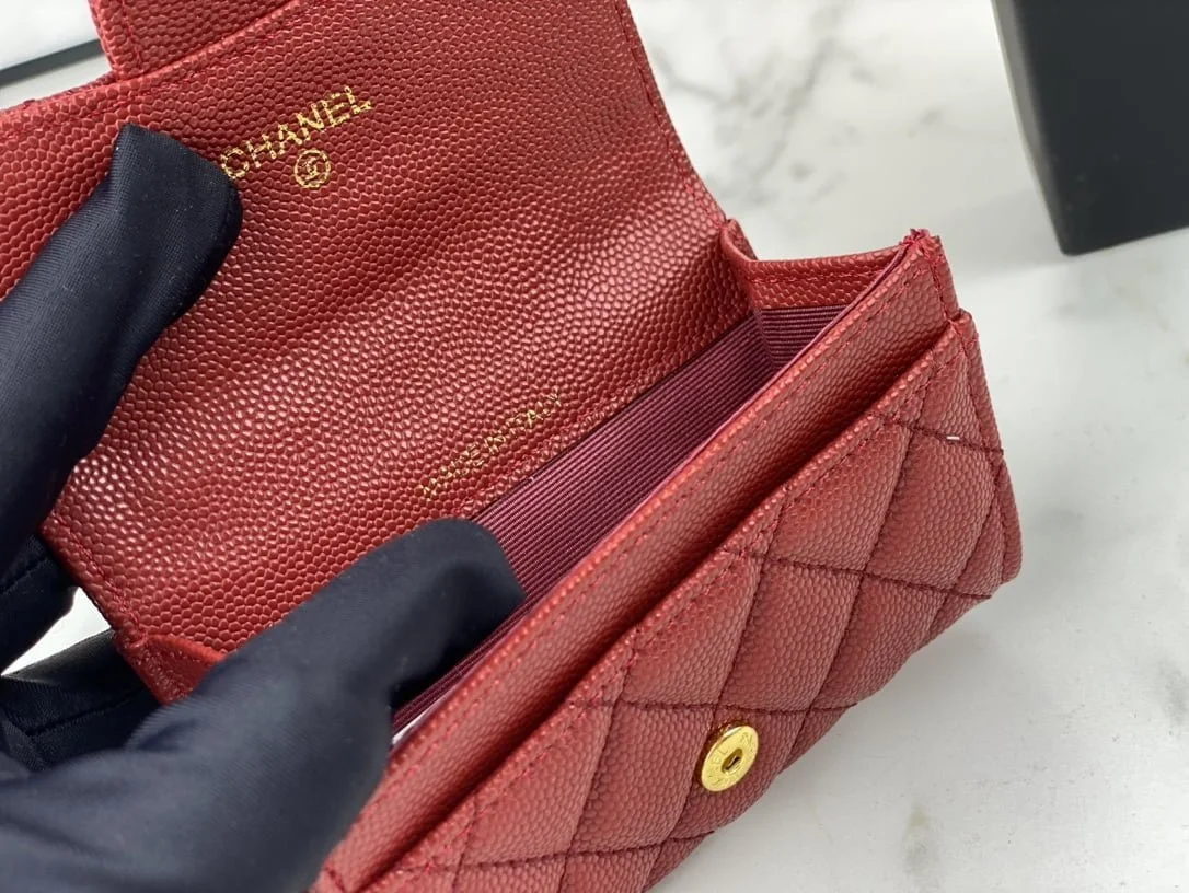 Chanel classic Card Bag & coin Wallet caviar cowhide AP0214 size:7.5 * 11.3 * 2.1 cm - LITELUX