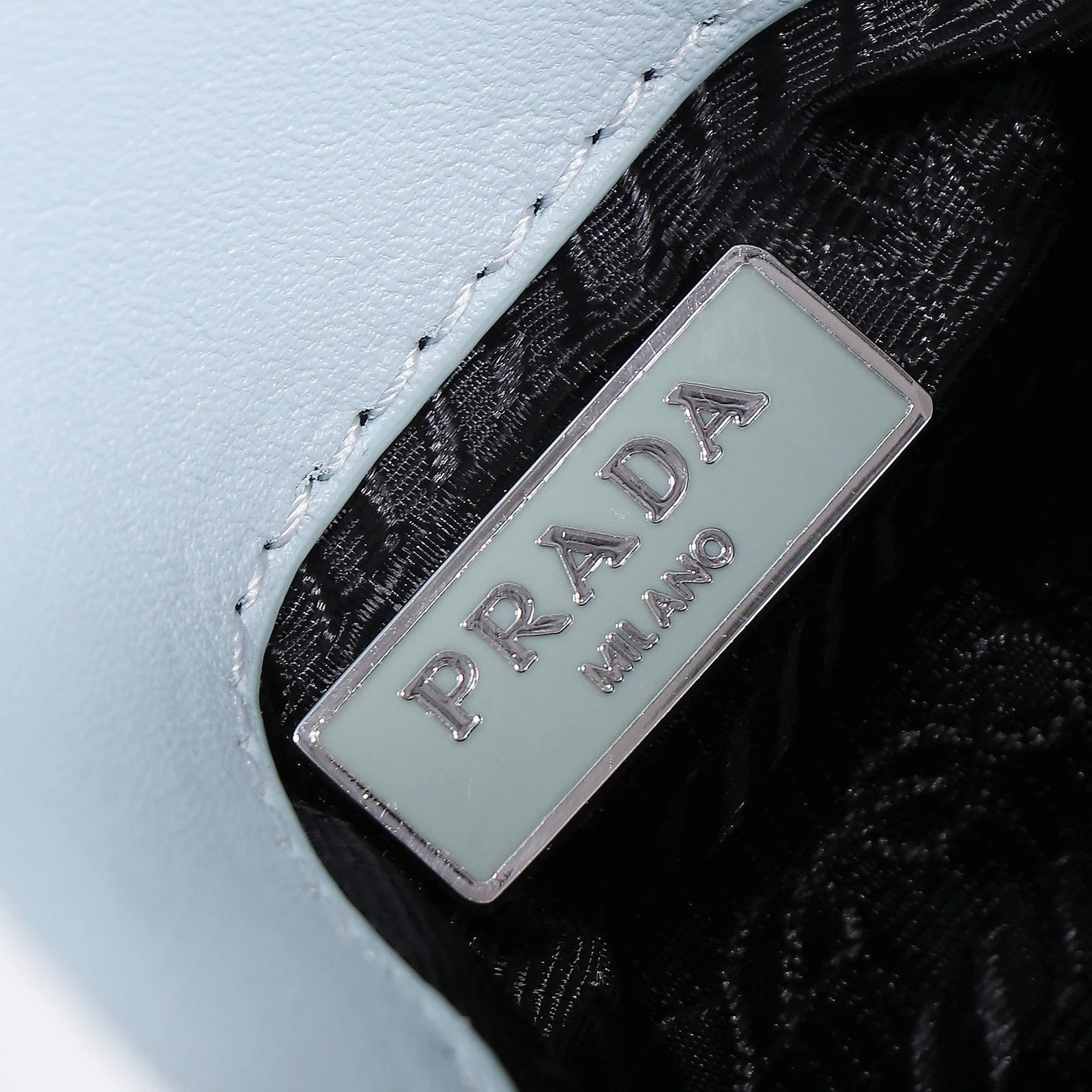 Prada hobo cleo Patent leather 611 blue size:22*13cm - LITELUX