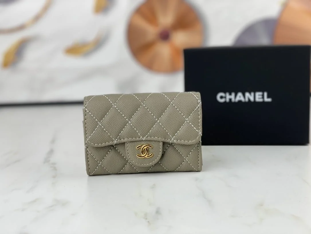 Chanel classic Card Bag & coin Wallet caviar cowhide AP0214 size:7.5 * 11.3 * 2.1 cm - LITELUX