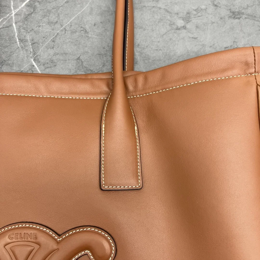 CELINE CABAS TRIOMPHE Draw the rope Tote Bag Shoulder bag Brown Size: 44 * 28 * 18cm - LITELUX