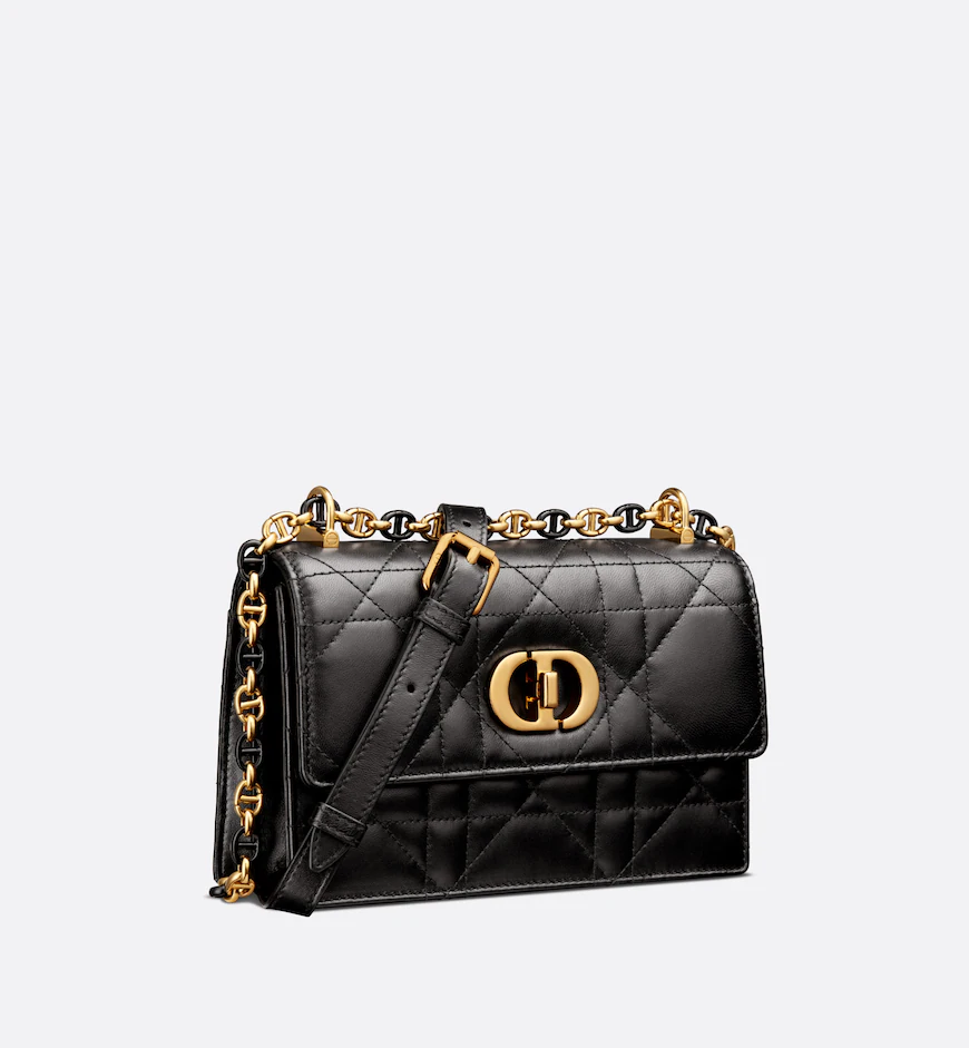 DIOR / MISS CARO MINI BAG Black Macrocannage Lambskin S5169UDAX_M900 - LITELUX