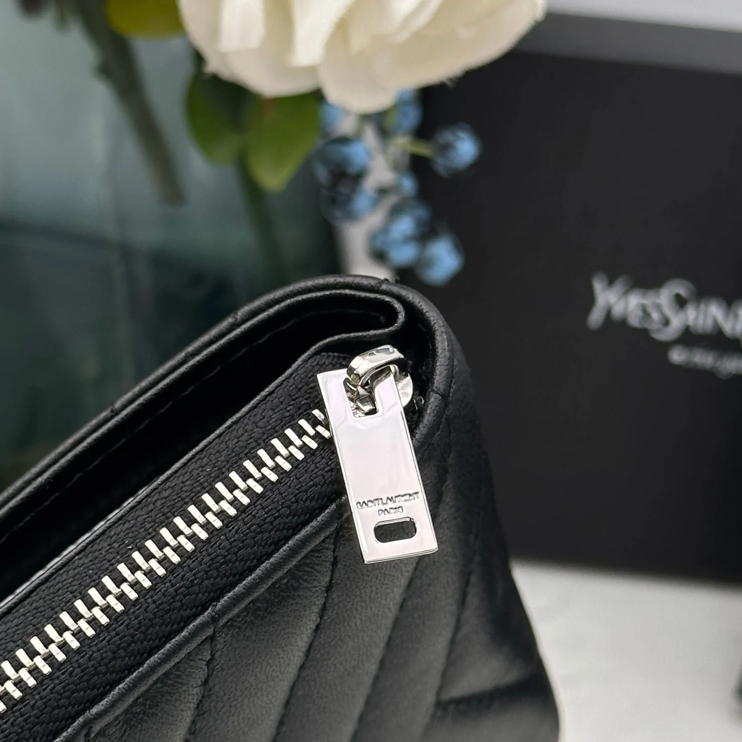 YSL SLP short round zipper money clip wallet 1890 size:12*10*3CM - LITELUX