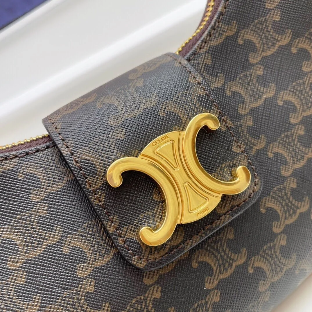 CELINE Arc de Triomphe Presbyopia pattern black Shoulder bag Underarm bag 3958 Size: 24*13cm - LITELUX