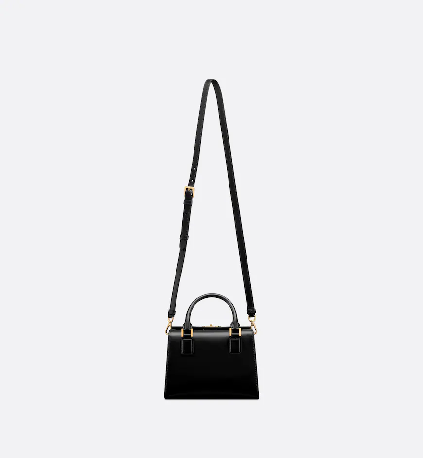 DIOR / SMALL BOSTON BAG Black Box Calfskin M8671UBEQ_M900 - LITELUX