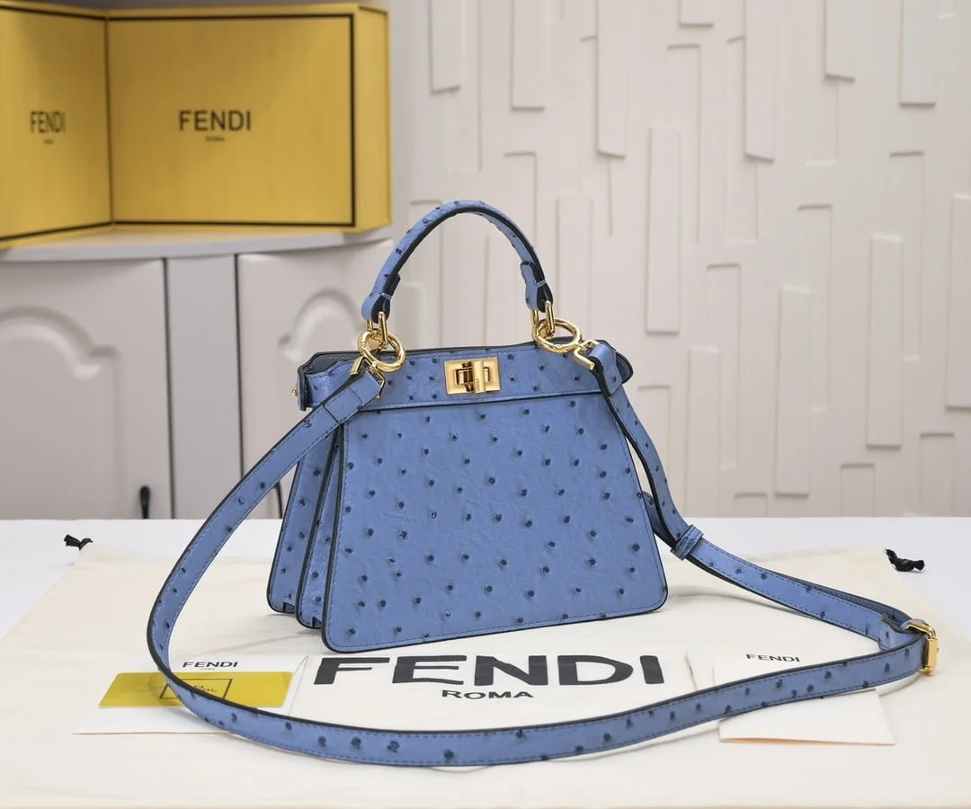 FENDI Peekaboo Blue 23ss 335 Size: 20*15cm - LITELUX