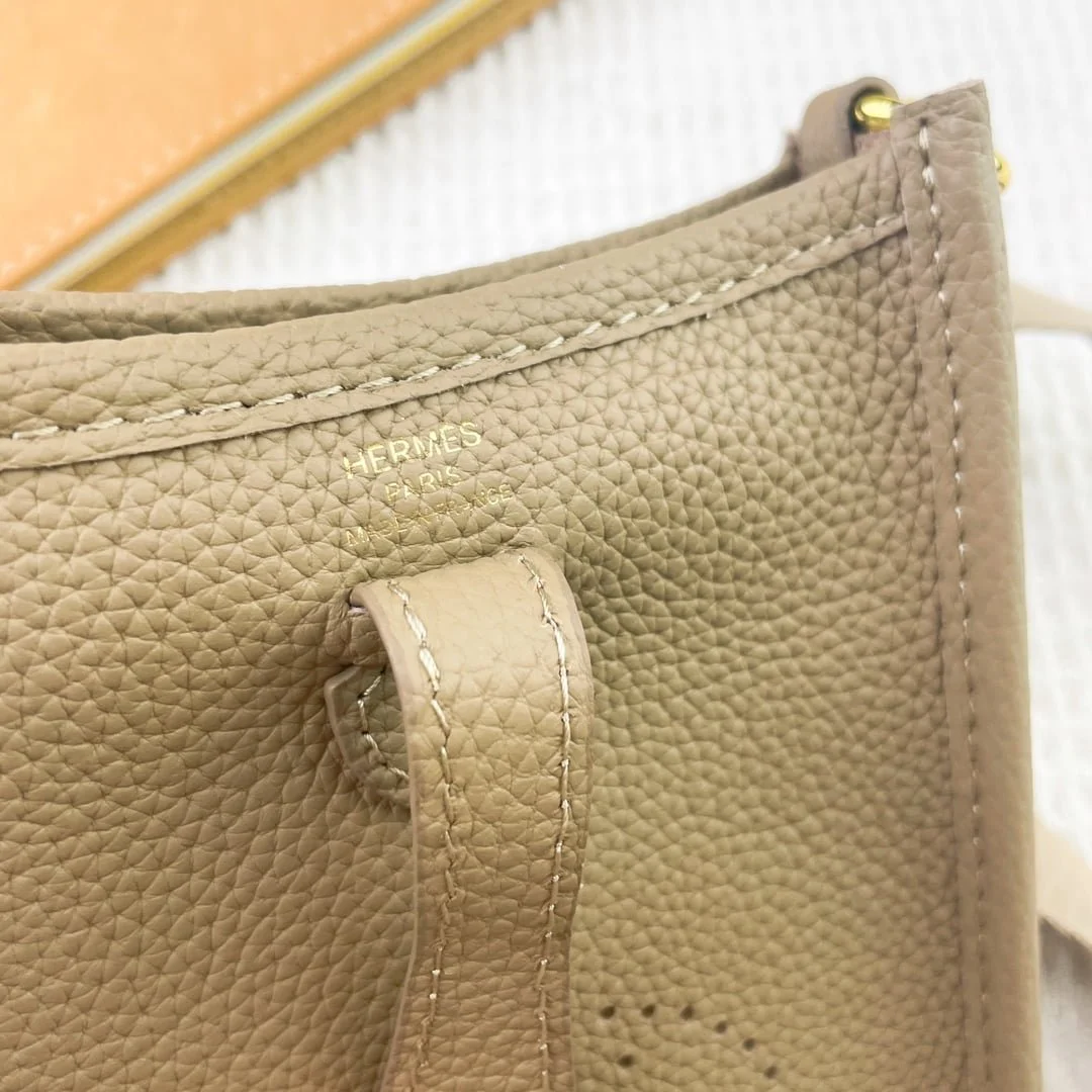 Hermès Evelyn TOGO mini phone bag Grey 336 size: 18*12.5*4cm - LITELUX