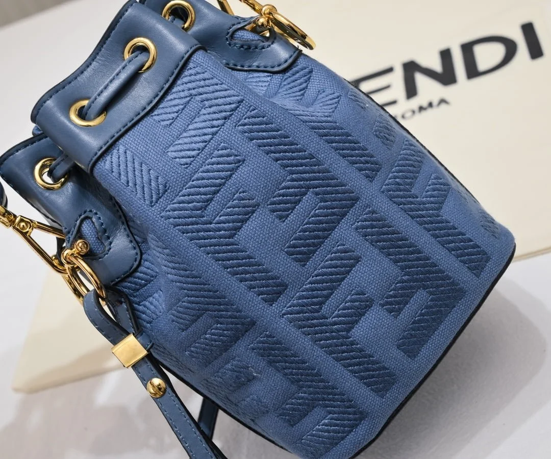 FENDI mini bucket bag 0189 Blue - LITELUX