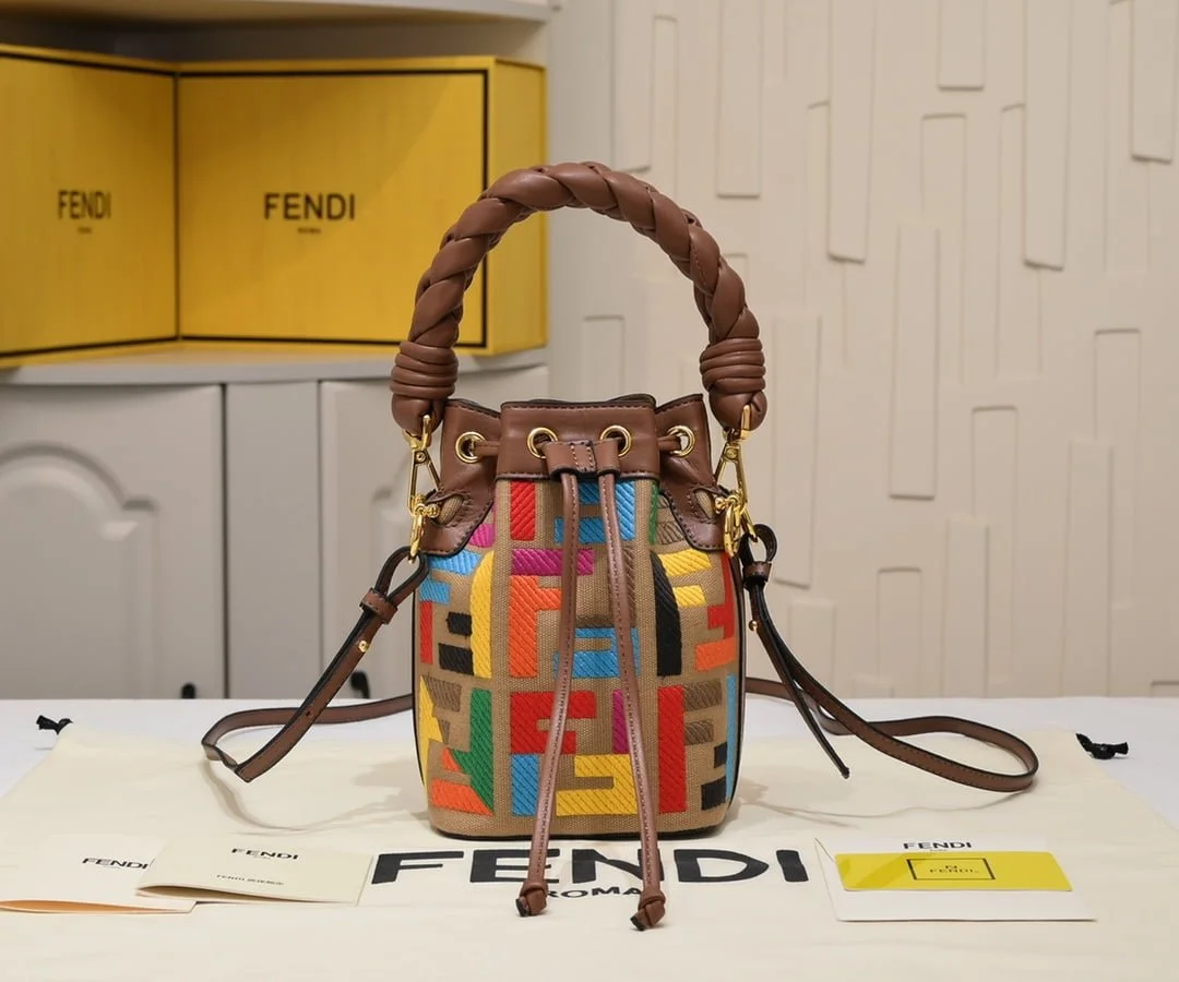 FENDI mini bucket bag 0189 rainbow - LITELUX