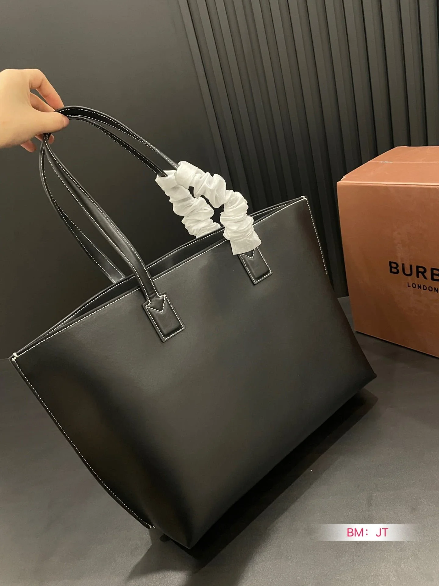 Burberry tote Shopping bag black brown size: 34*26cm - LITELUX