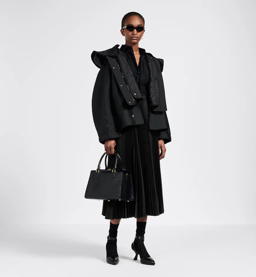 DIOR / MEDIUM BOSTON BAG Black Box Calfskin M8675UBEQ_M900 - LITELUX