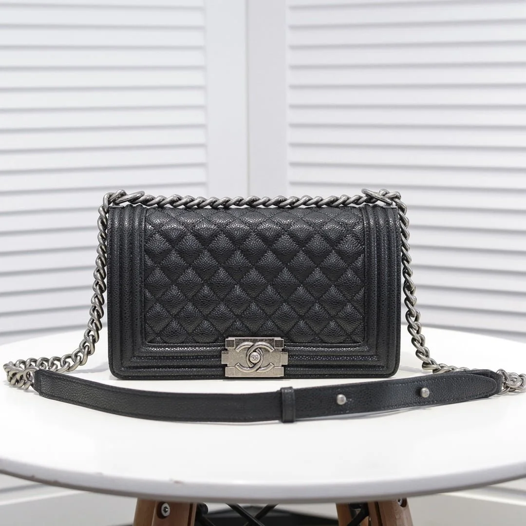 Chanel Cowhide caviar with sliver hardware size: 25*15*9cm - LITELUX