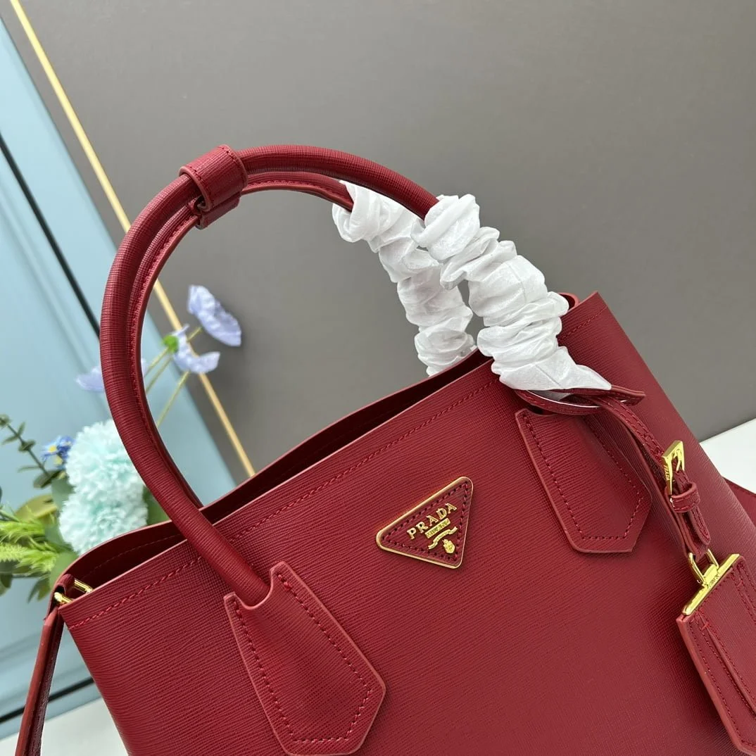 Prada Cross cut cowhide shoulder bag red 2756# size: 34*26*16cm - LITELUX
