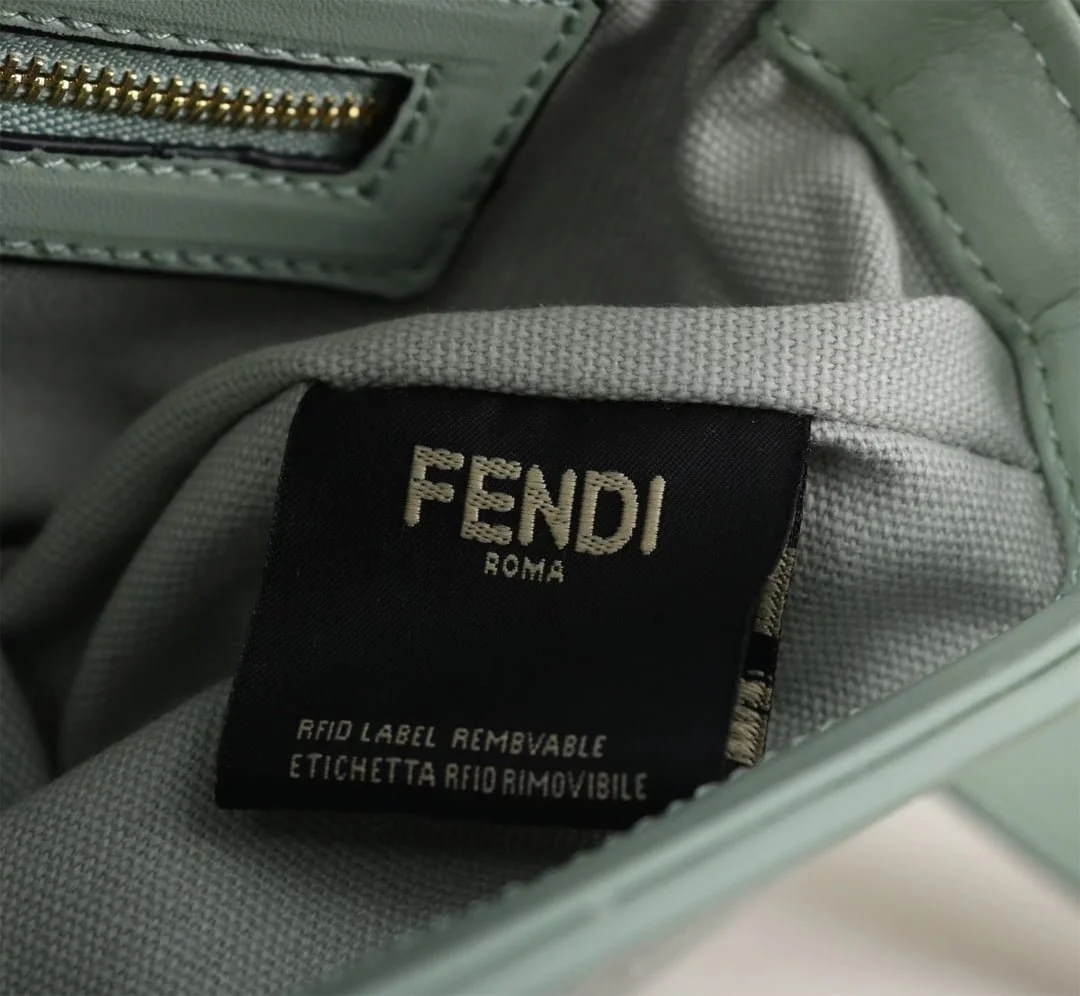 FENDI Baguette F embroidery Light Green shoulderbag F2029 Size: 26*5*15CM - LITELUX