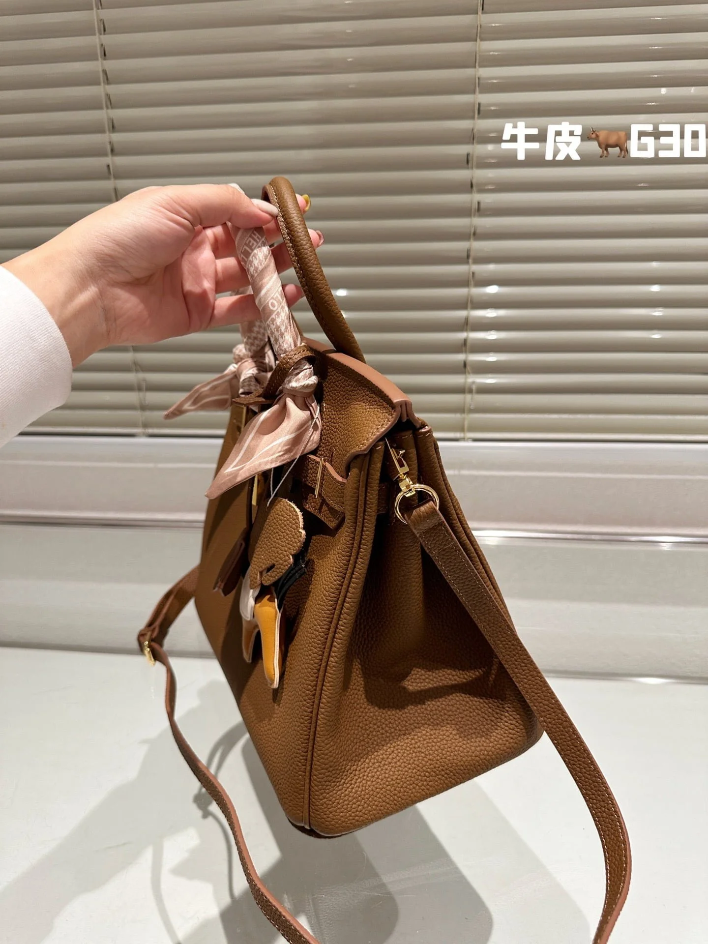 Hermès Birkin Togo Calf Gold Hardware chestnut size: 30Cm/ 25Cm - LITELUX
