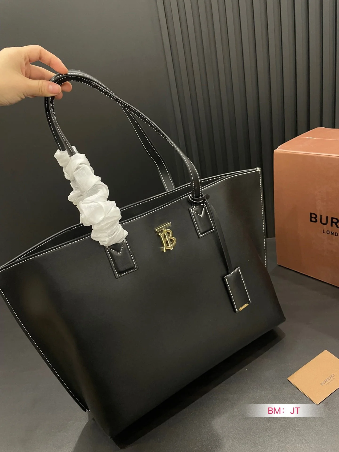 Burberry tote Shopping bag black brown size: 34*26cm - LITELUX