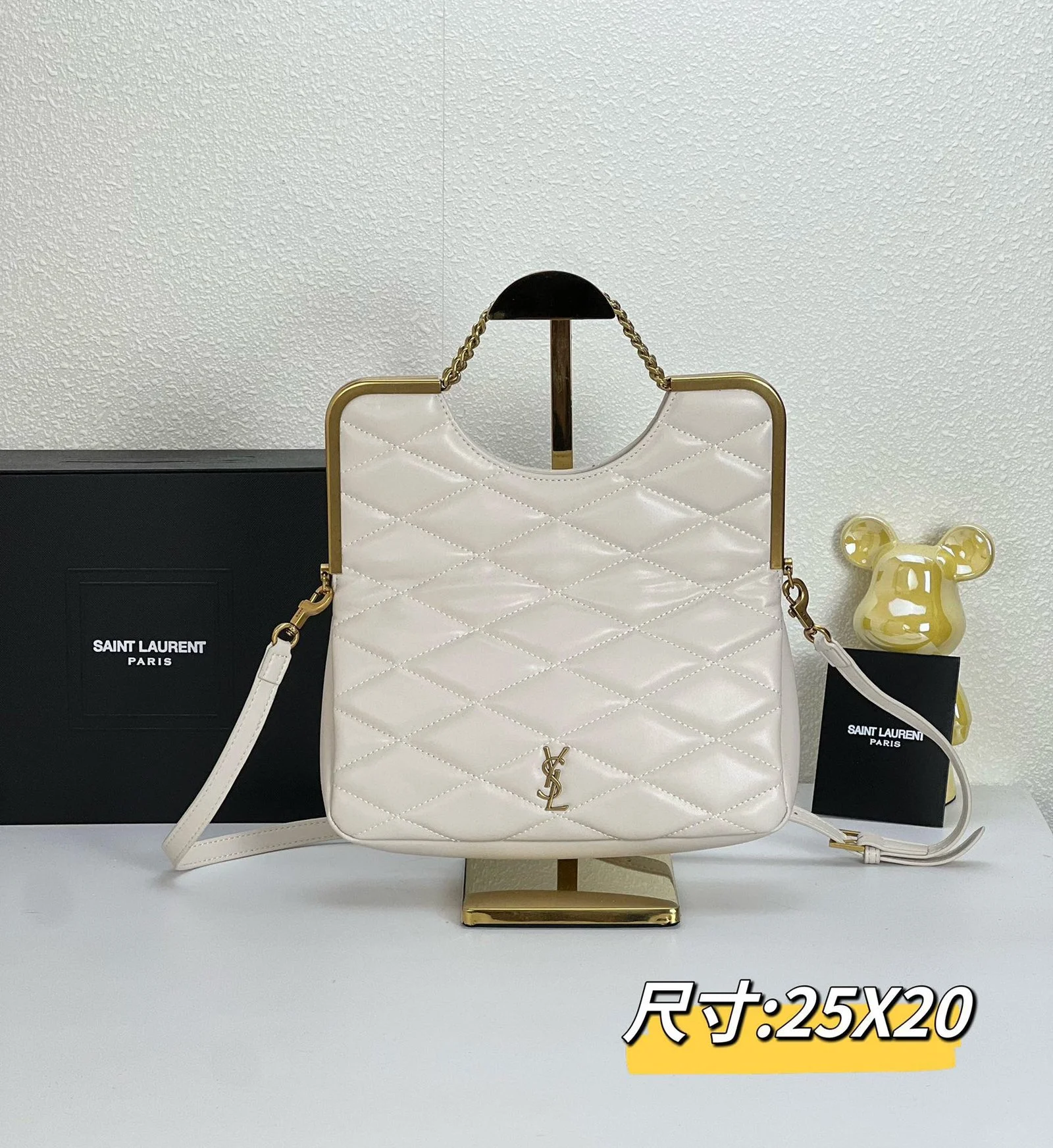 YSL23 New arrival Handbag Crossbody bag white 71314 size: 25*20cm - LITELUX