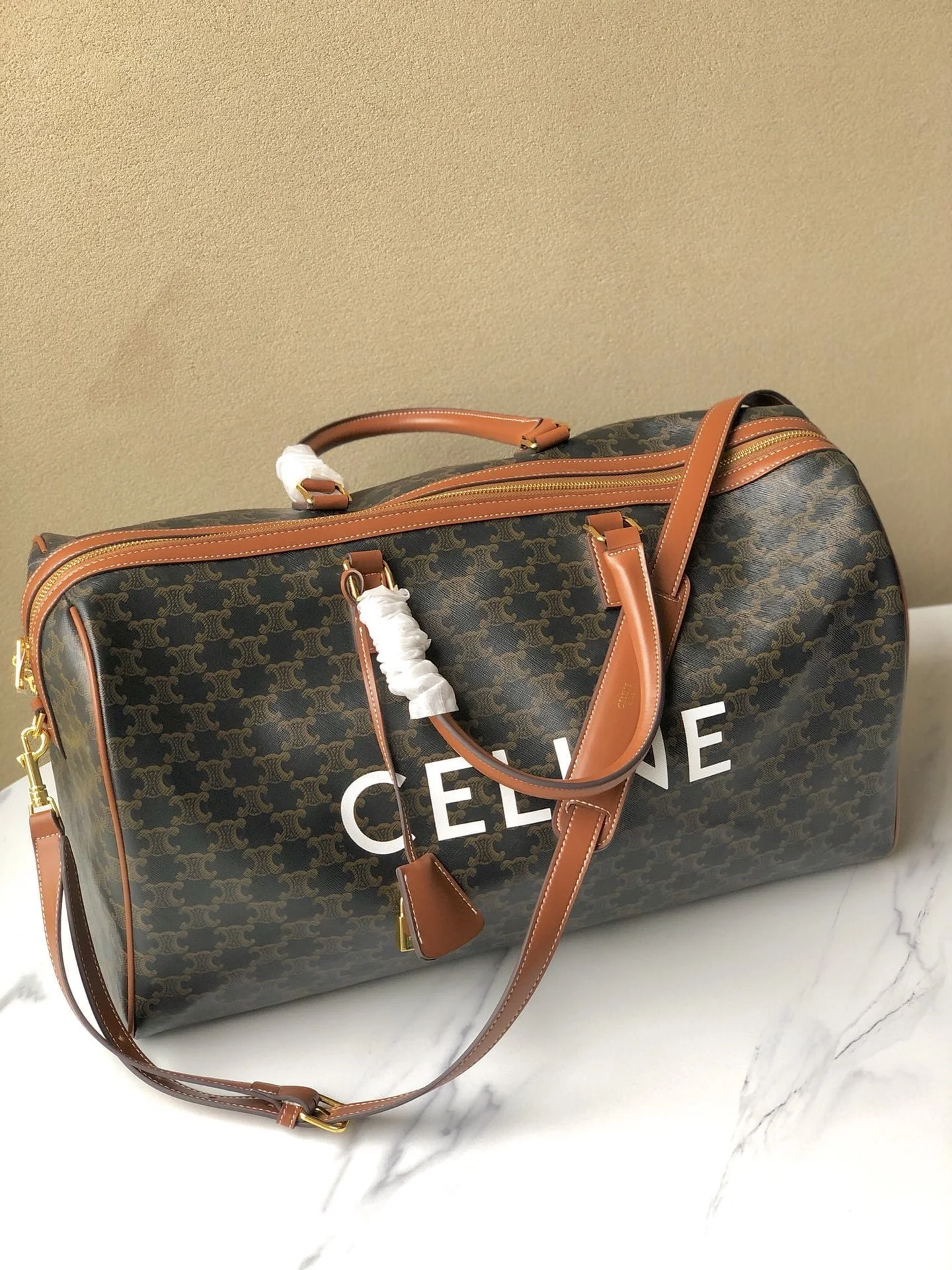 CELINE new travel bag leather Black 8029 size: 50 * 28* 22.5cm - LITELUX